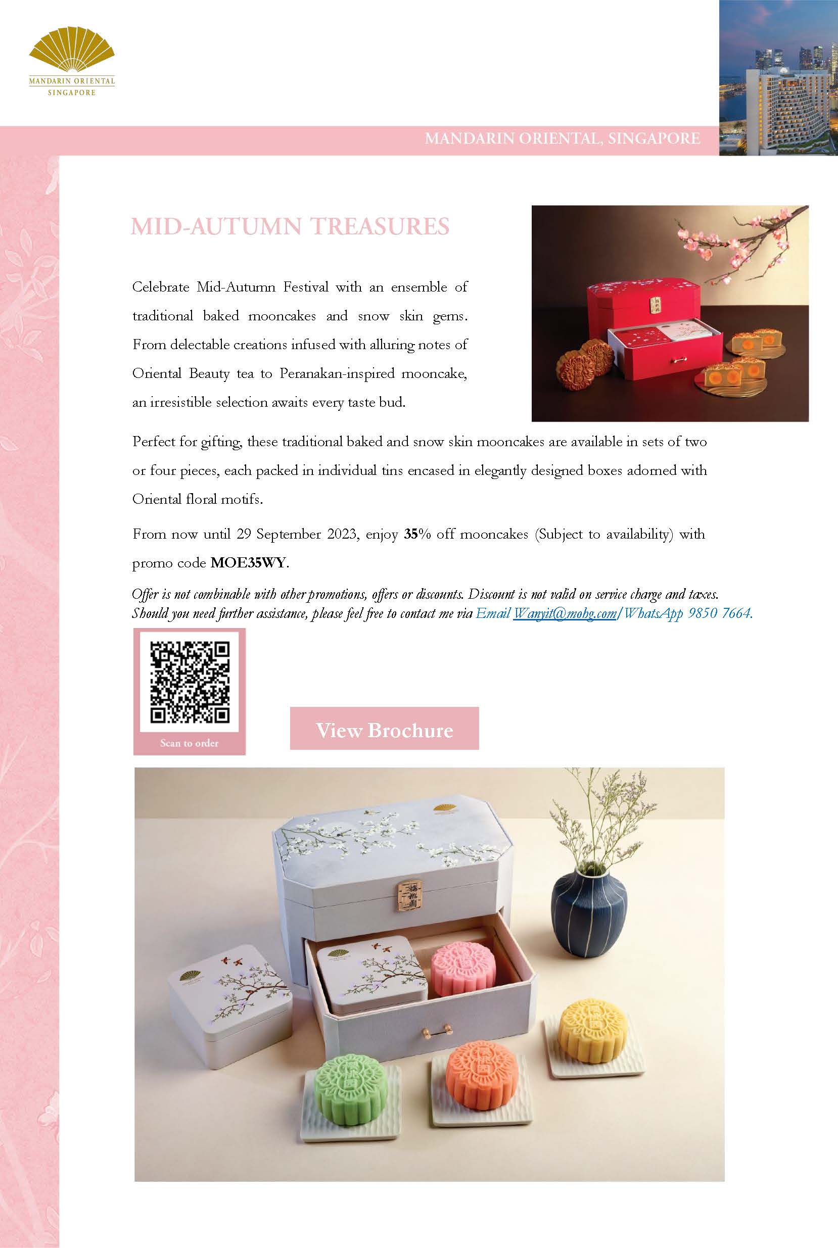 Mandarin Oriental Singapore Mooncake Corporate Promotion Ministry